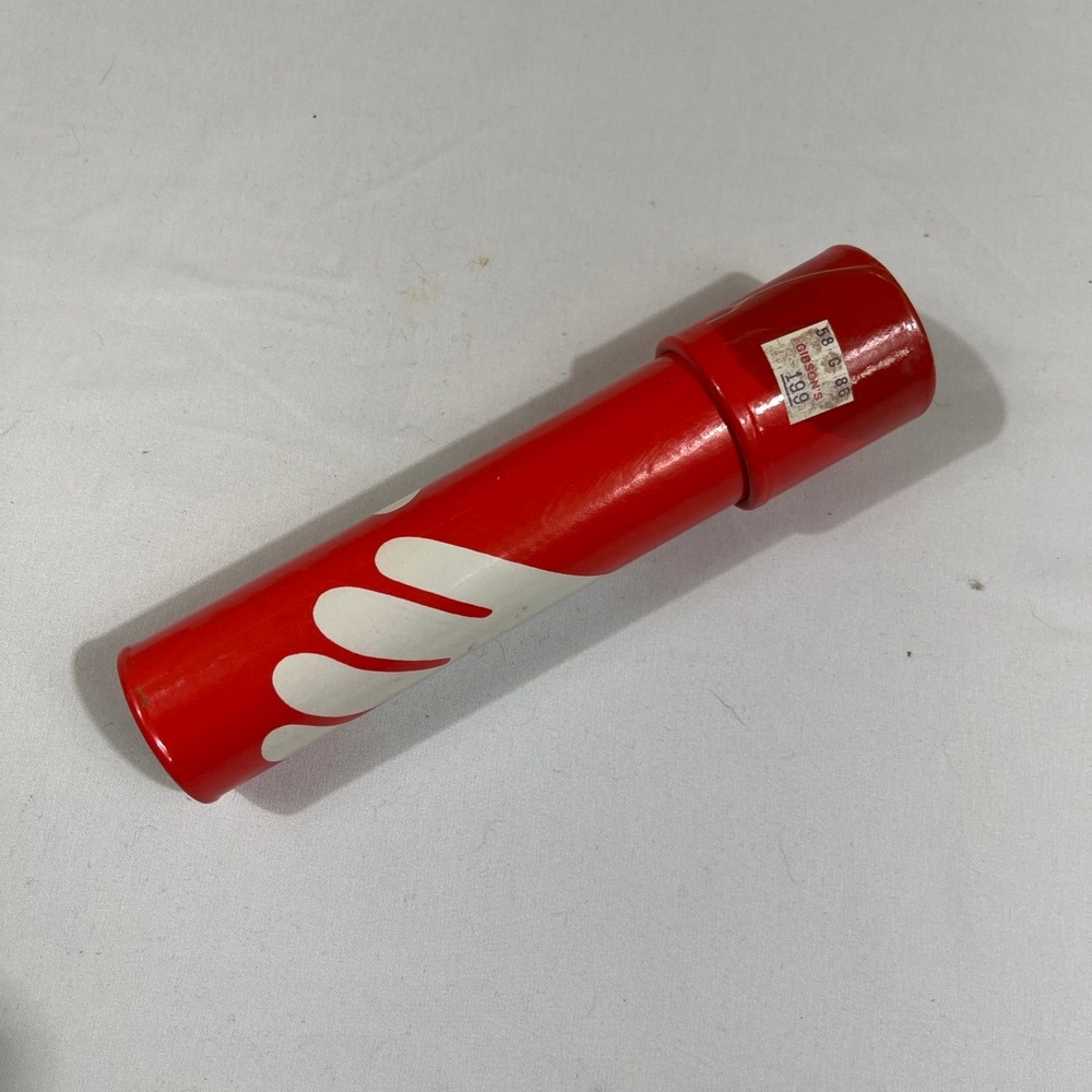HF Kaleidoscope Toy Red White Vintage Retro Graphic 7 Inch